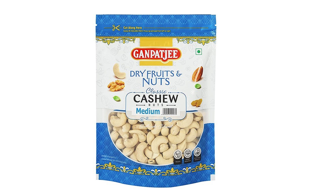 Ganpatjee Classic Cashew Nuts Medium   Pack  500 grams